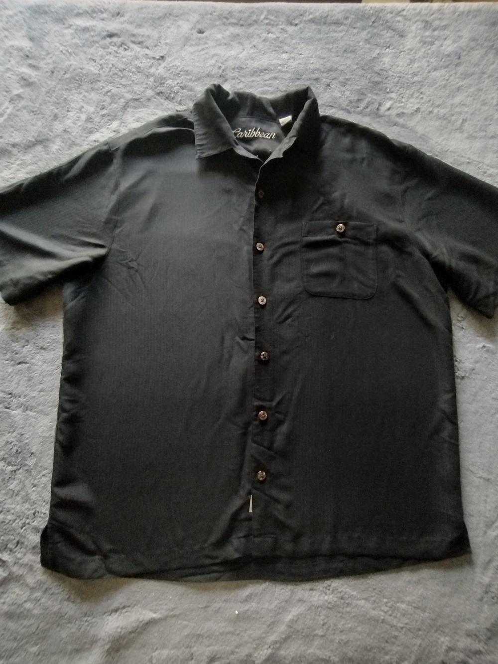 Caribbean Short Sleeve Button-Up Shirt in Black Whiskey Made Me Do It